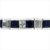8.19ct.tw. Diamond And Sapphire Bracelet 14K White Gold DKB001073